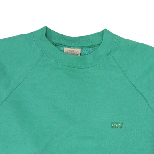 Levi's Men Green Pullover Sweatshirt L Crew Neck Vintage Style