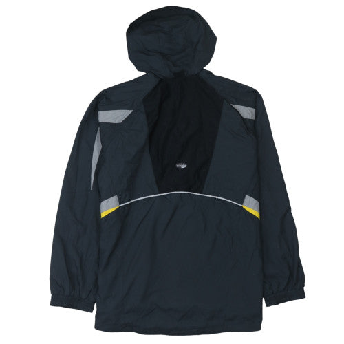 Asics Men's Black Yellow Hooded Windbreaker Jacket M