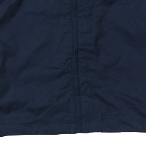 Adidas Womens Blue Hooded Windbreaker Jacket Size 14