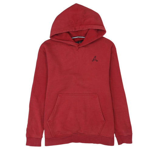 Jordan Mens Red Pullover Hoodie M Regular Fit Logo Fleece