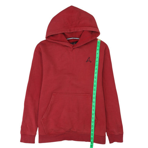 Jordan Mens Red Pullover Hoodie M Regular Fit Logo Fleece
