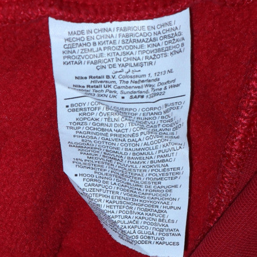 Jordan Mens Red Pullover Hoodie M Regular Fit Logo Fleece