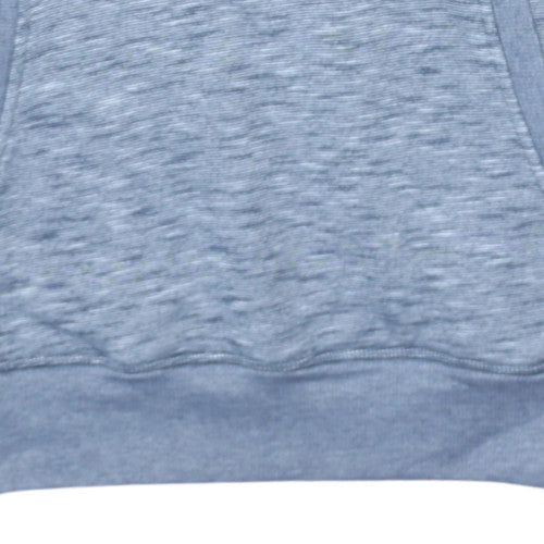 Diesel Men Blue Pullover Hoodie L Fleece Cotton Blend Logo