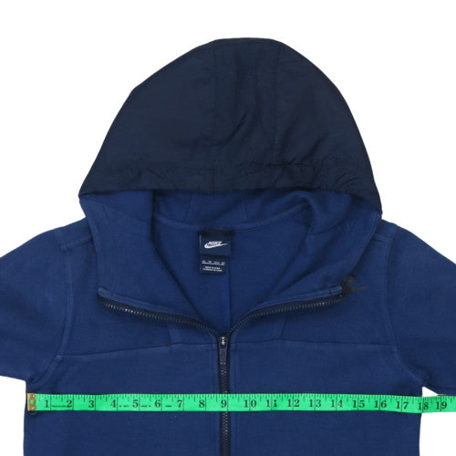 Nike Men's Blue Full Zip Hoodie XS Fleece Regular Fit