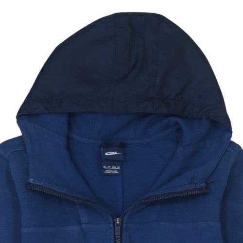 Nike Men's Blue Full Zip Hoodie XS Fleece Regular Fit
