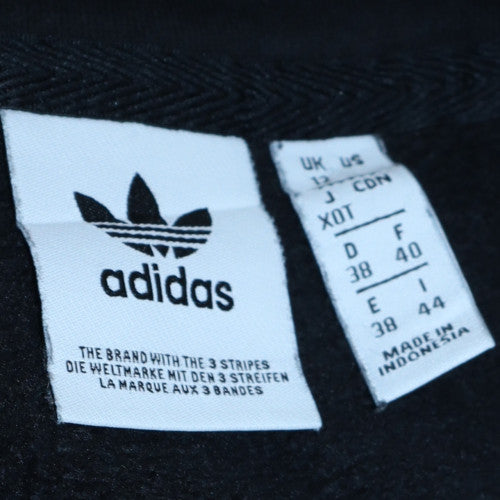 Adidas Women Black 1/4 Zip Pullover Sweatshirt Size 12 UK
