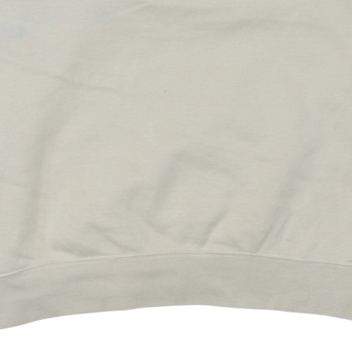 Nike Women Beige Cotton Blend Crew Neck Pullover Sweatshirt M