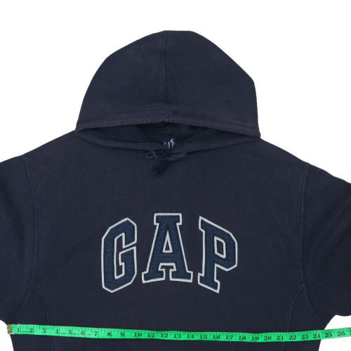 GAP Men's Blue Pullover Hoodie M Fleece Cotton Logo Sweatshirt