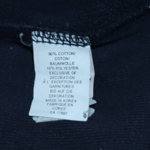 GAP Men's Blue Pullover Hoodie M Fleece Cotton Logo Sweatshirt