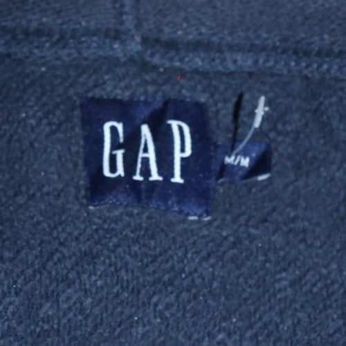GAP Men's Blue Pullover Hoodie M Fleece Cotton Logo Sweatshirt