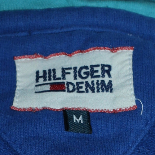 Tommy Hilfiger Men's Blue Pullover Hoodie M Graphic Fleece Sweatshirt