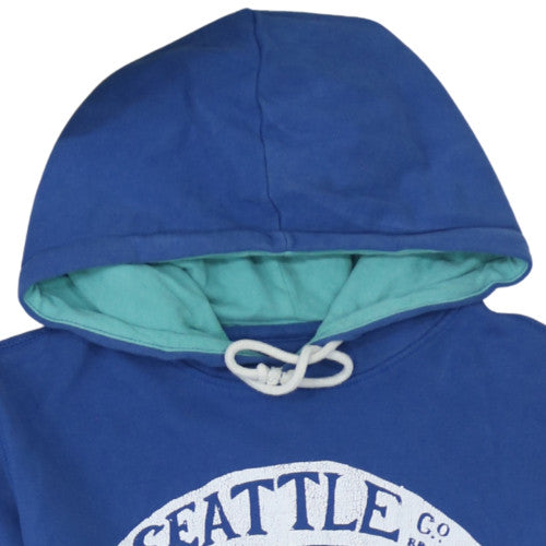 Tommy Hilfiger Men's Blue Pullover Hoodie M Graphic Fleece Sweatshirt