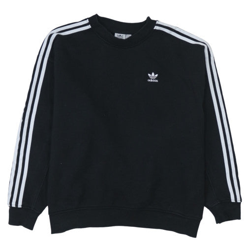 Adidas Women Black XS Pullover Sweatshirt Crew Neck Classic Logo