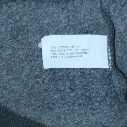GAP Men's Grey Logo Pullover Hoodie Size M Fleece USA Graphic