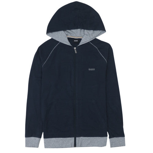 BOSS Men's Blue Full Zip Hoodie Size S Regular Fit