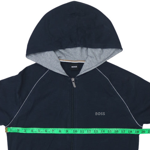 BOSS Men's Blue Full Zip Hoodie Size S Regular Fit