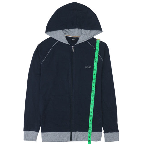 BOSS Men's Blue Full Zip Hoodie Size S Regular Fit