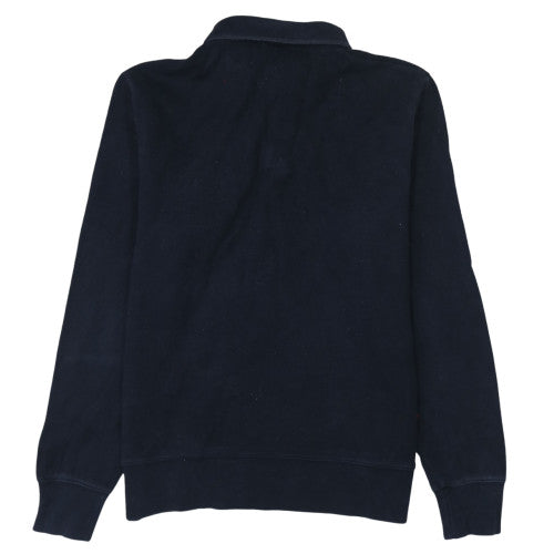 GANT Men's Navy Blue Cotton Long Sleeve Collared Pullover Sweatshirt L