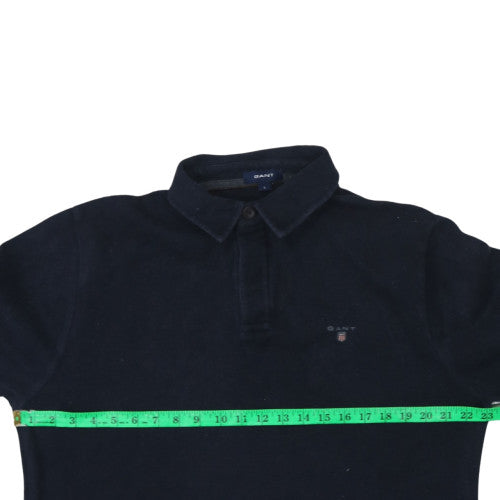 GANT Men's Navy Blue Cotton Long Sleeve Collared Pullover Sweatshirt L