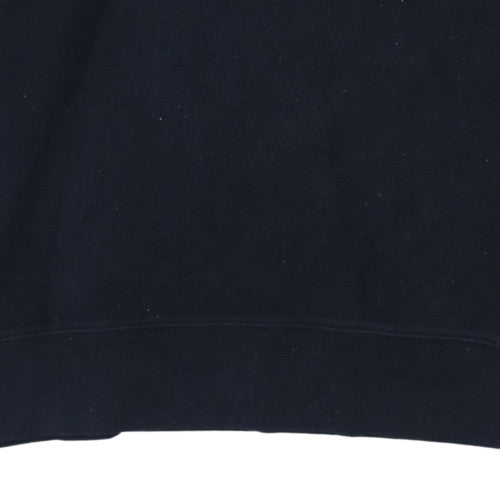 GANT Men's Navy Blue Cotton Long Sleeve Collared Pullover Sweatshirt L