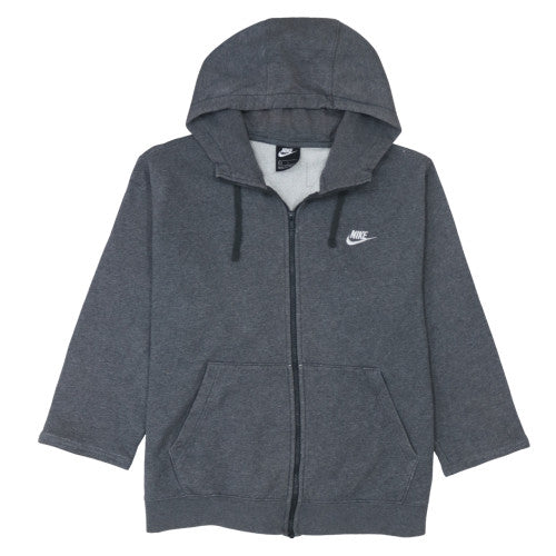 Nike Men's Grey L Full Zip Hoodie Fleece Sweatshirt