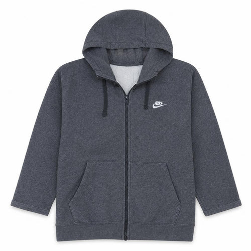 Nike Men's Grey L Full Zip Hoodie Fleece Sweatshirt