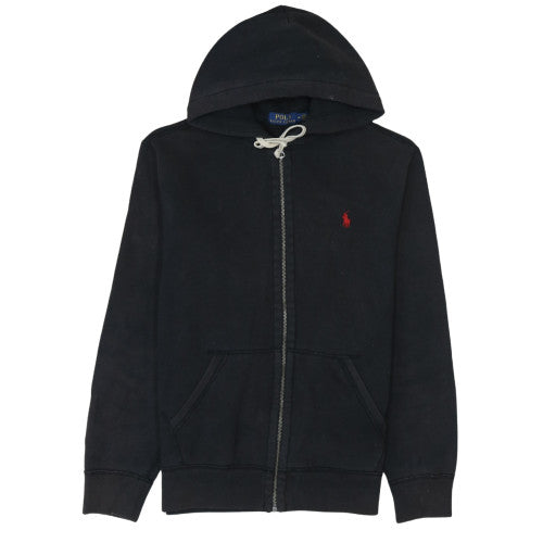 Ralph Lauren Men's Black Full Zip Hoodie M Cotton Fleece