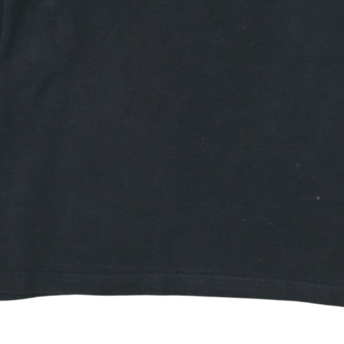 Next Men's Black & Green Collared Rugby Sweatshirt M