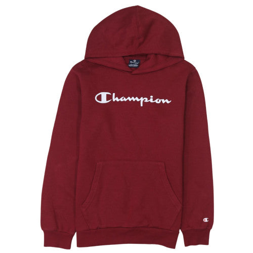 Champion Boys Red Pullover Hoodie 13-14 Years Logo Fleece Sweatshirt
