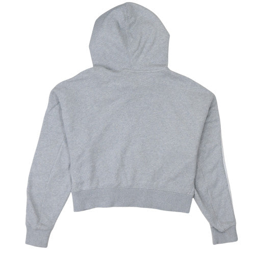 Adidas Women Grey Hooded Pullover Crop Sweatshirt UK 6 XS