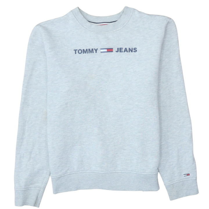 Tommy Jeans Women's Grey Logo Crew Neck Sweatshirt Size S