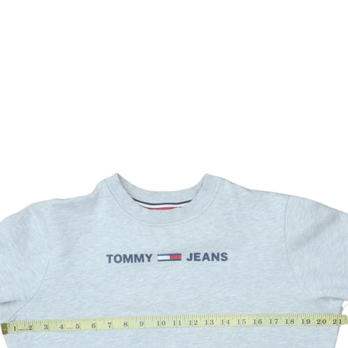 Tommy Jeans Women's Grey Logo Crew Neck Sweatshirt Size S
