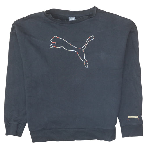 Puma Women's Black Medium Pullover Sweatshirt Logo Crew Neck