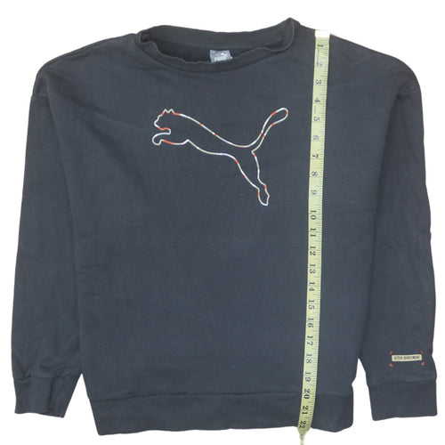 Puma Women's Black Medium Pullover Sweatshirt Logo Crew Neck