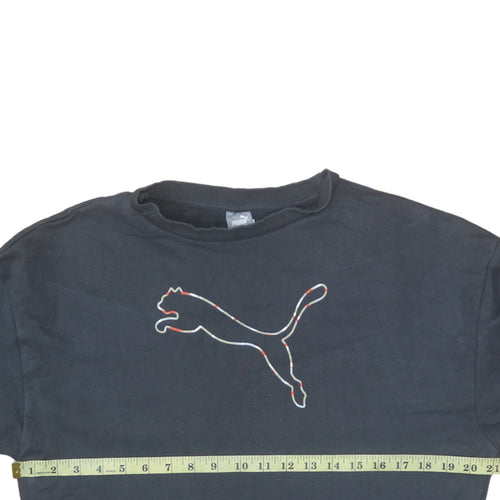 Puma Women's Black Medium Pullover Sweatshirt Logo Crew Neck