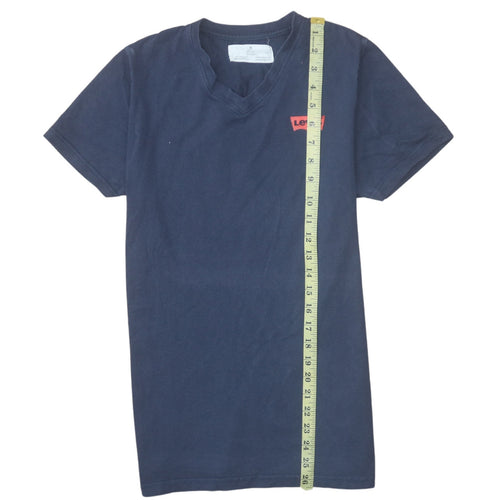 Levi's Men's Blue Slim Fit V-Neck Cotton T-Shirt Size M