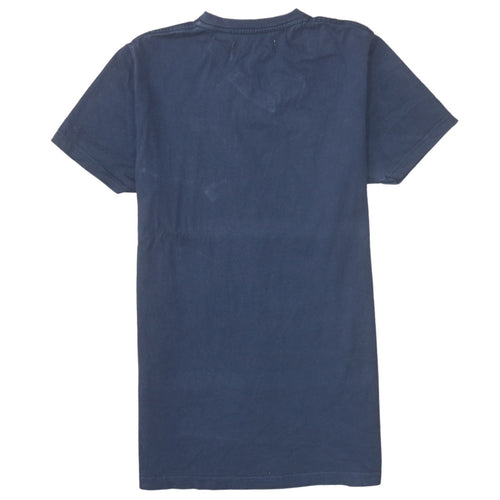 Levi's Men's Blue Slim Fit V-Neck Cotton T-Shirt Size M