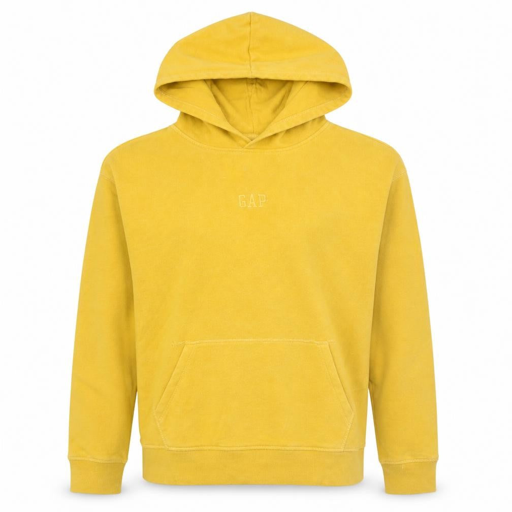 GAP Kids Boys Yellow Pullover Hoodie XL 14-16 Cotton Blend Sweatshirt