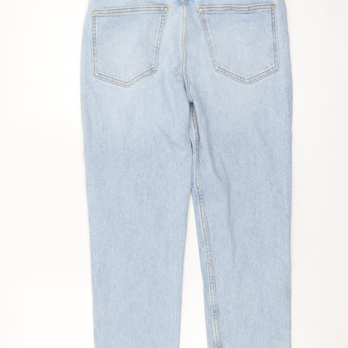 ZARA Women Blue Mom Jeans Size 10 High Waist Denim