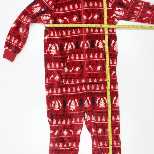 Threadbare Boys Red Christmas Fleece Hooded One Piece 9-10 Years