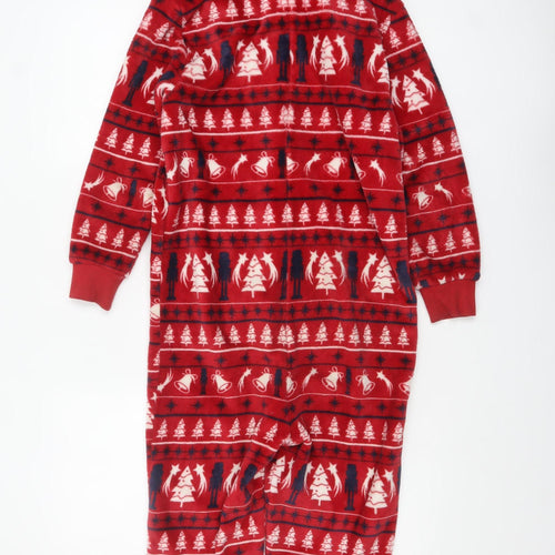 Threadbare Boys Red Christmas Fleece Hooded One Piece 9-10 Years