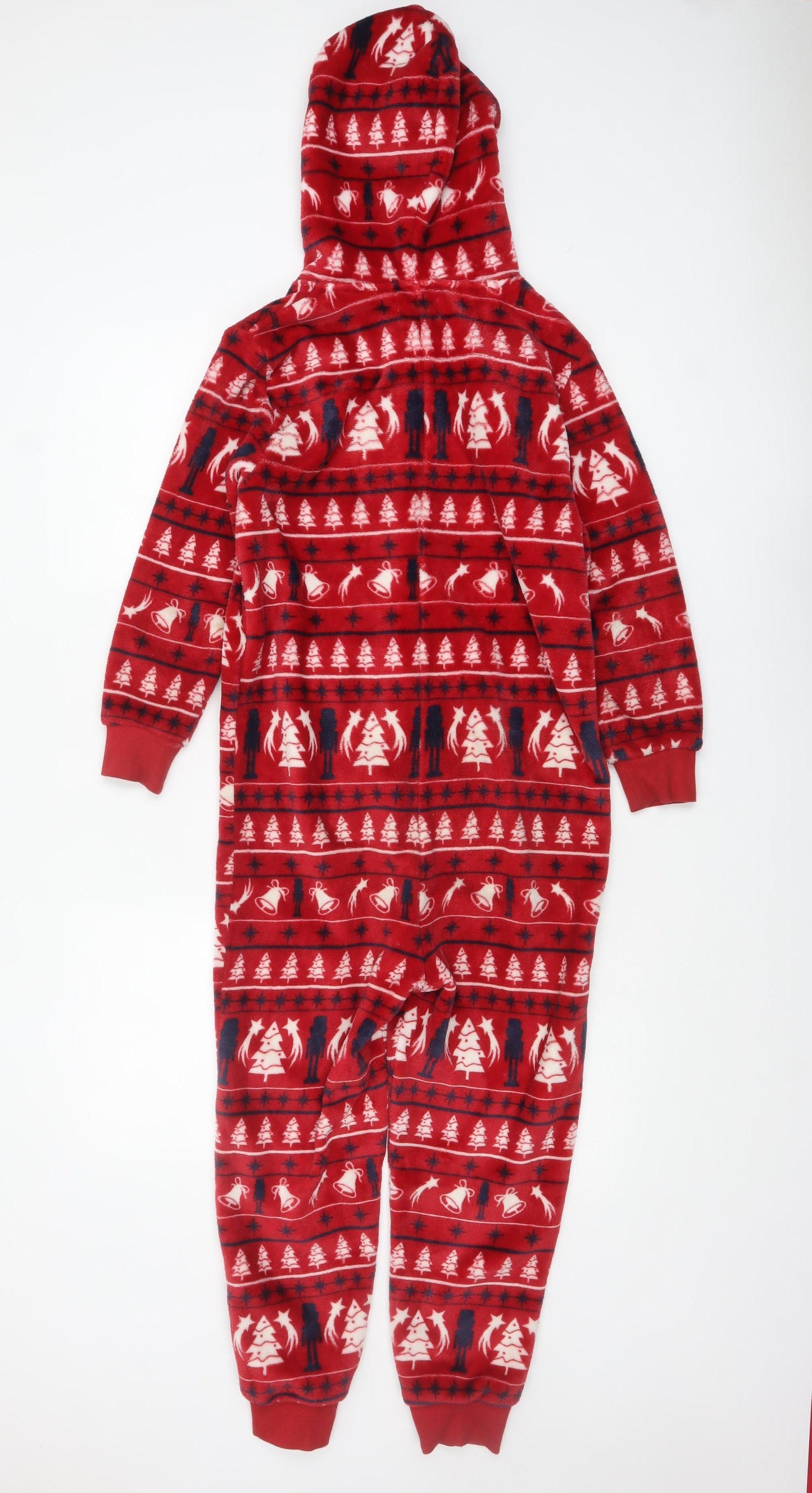 Threadbare Boys Red Christmas Fleece Hooded One Piece 9-10 Years