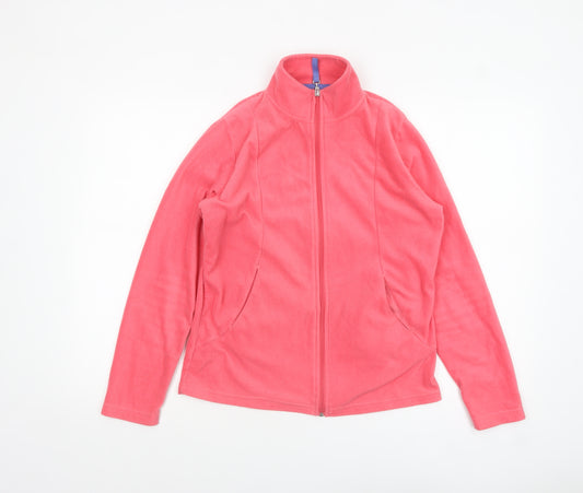 Essence of Life Women's Pink Fleece Full Zip Jacket Size 10