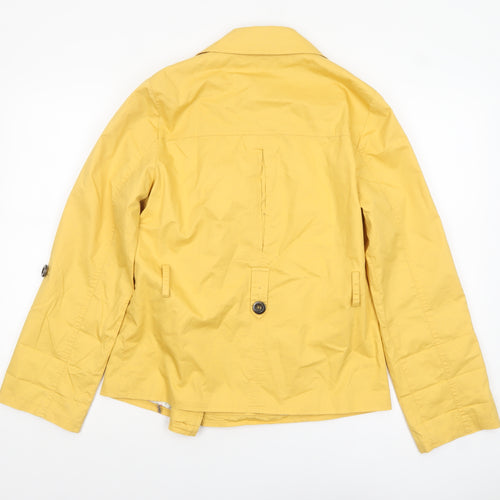Fashion Union Womens Yellow Cotton Pea Coat Jacket Size 12