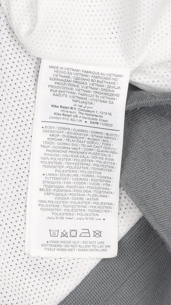 Nike Men's Grey & White XL Windbreaker Hooded Jacket