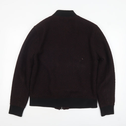 Native Youth Men's Brown Wool Blend Bomber Jacket Size M