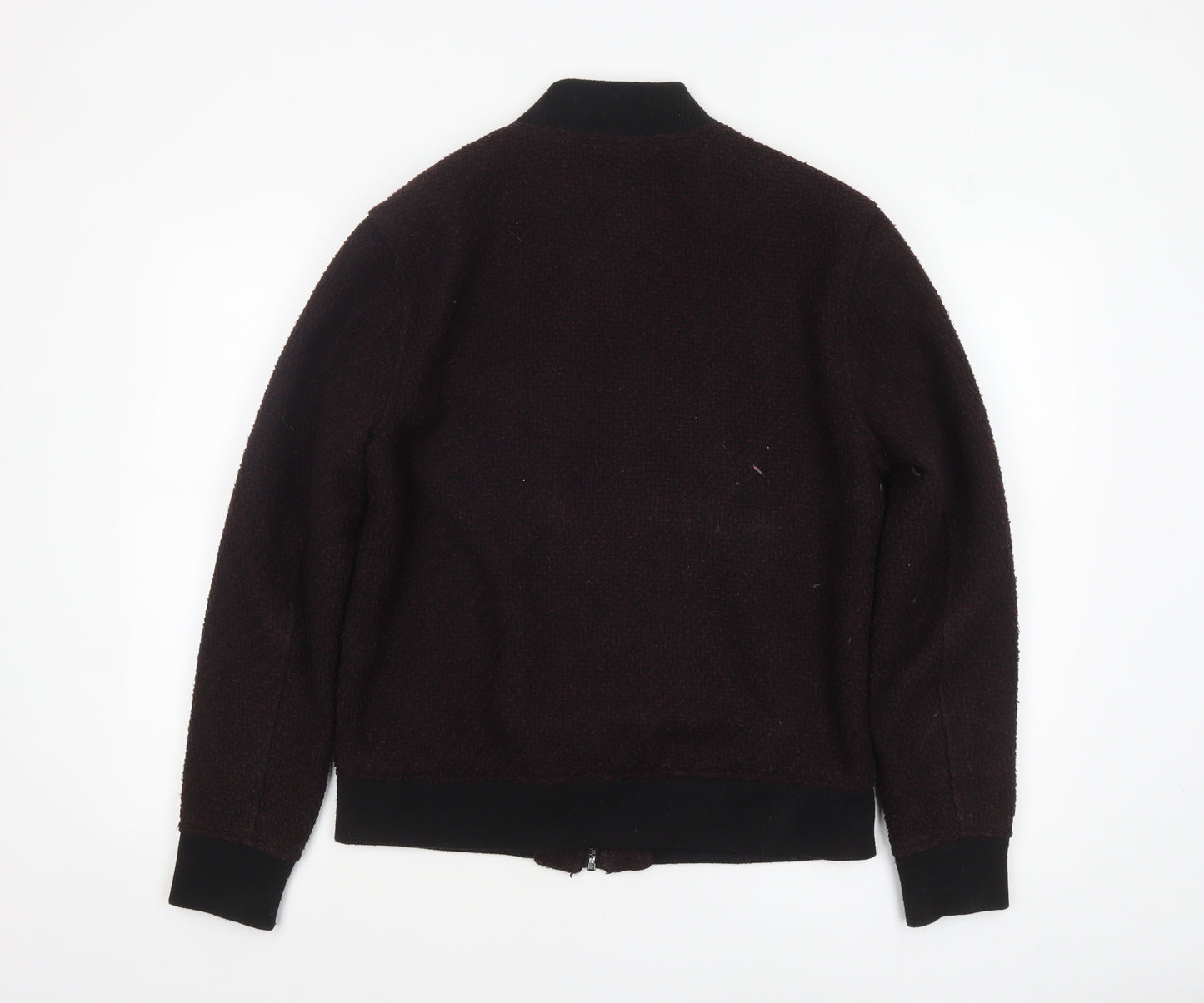 Native Youth Men's Brown Wool Blend Bomber Jacket Size M