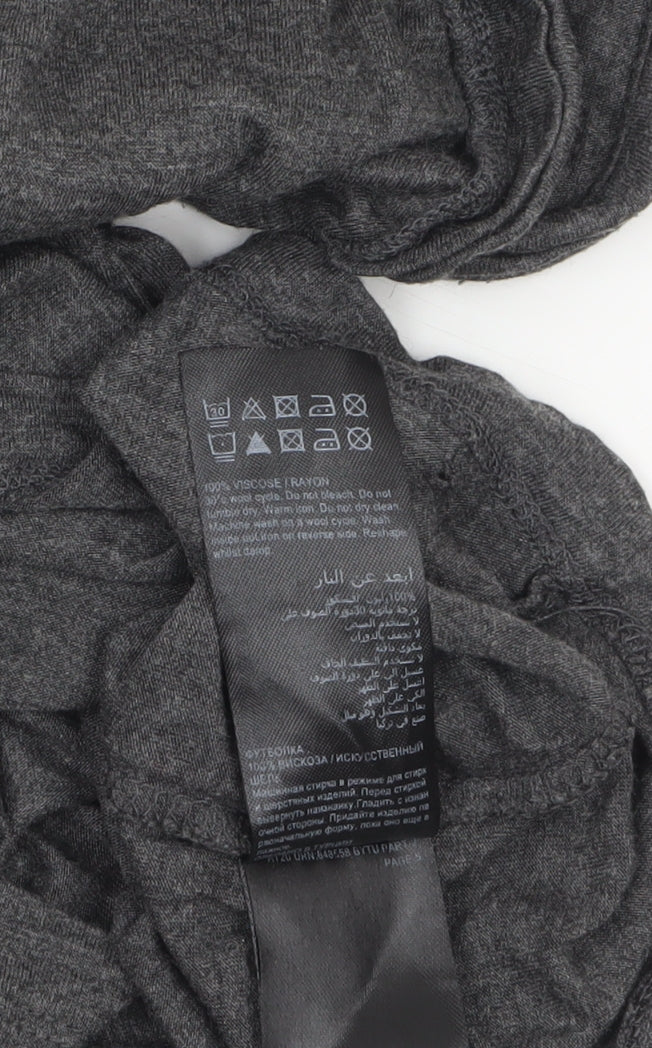 Mint Velvet Women Grey Rainbow Stripe T-Shirt M Viscose Basic Top