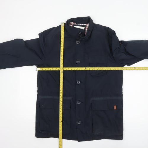 Ben Sherman Men's Blue Mid-Length Polyester Casual Jacket M
