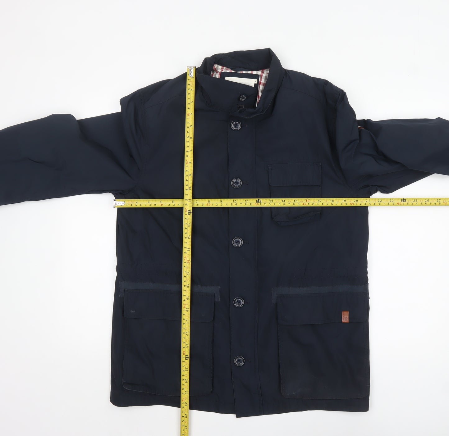 Ben Sherman Men's Blue Mid-Length Polyester Casual Jacket M